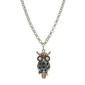 "Hootie the Owl" Necklace Turquoise